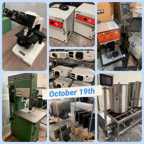 OCT 19th Electronics Lab & Shop Equip & MORE!