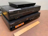 3pcs - Sony VCR/DVD Player Combo & Sony Blu-Ray Player