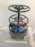 Rack with Medicine Balls 6lbs 10lbs 14lbs 30lbs