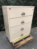 Korden 4 Drawer Fire Resistance Filing Cabinet with Key 44.25