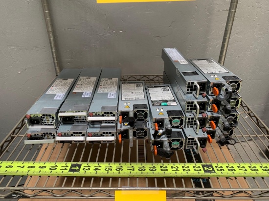 18pcs - Mixed 1U Rackmount Server DC Power Supplies / SuperMicro 740W 700W / Dell 750W 495W