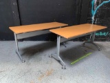 2pcs - OMNI Pacific TNG2460 Nesting / Foldable Rolling Table 60