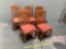 5pcs - Wooden Dining Chairs with Cushions