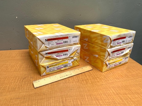 6reams - Astrobrights Multipurpose Color Paper 8.5" x 11" Orbit Orange / Sunburts Yellow