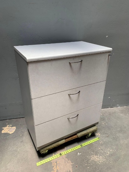 OmniPacific 3 Drawer File Cabinet with Key