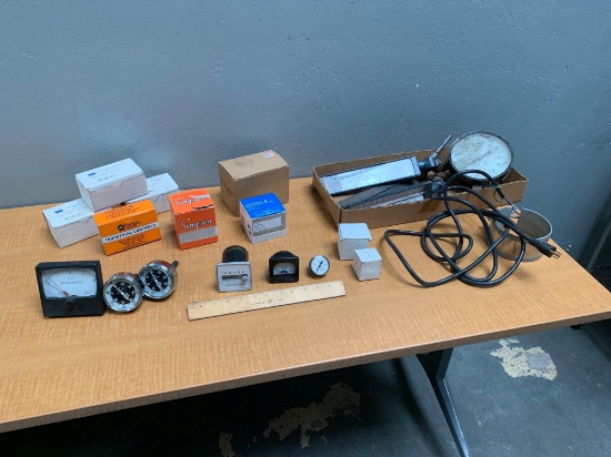 Mixed Analog Gauges / Amperage / RPM / Hours / Temp / KiloVolts / Relay / Thermostat / Heater