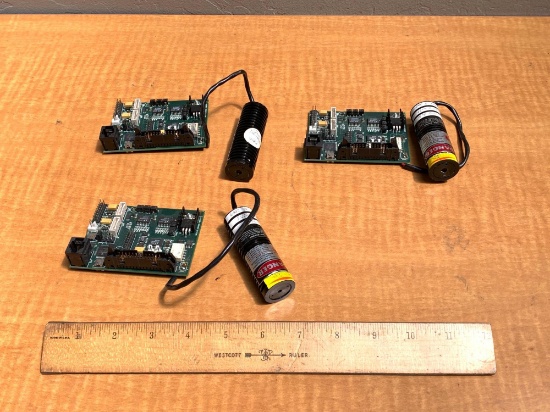 3pcs - Custom Laser Driver PCB Boards with Laser Head with 473nm 532nm & 1064nm