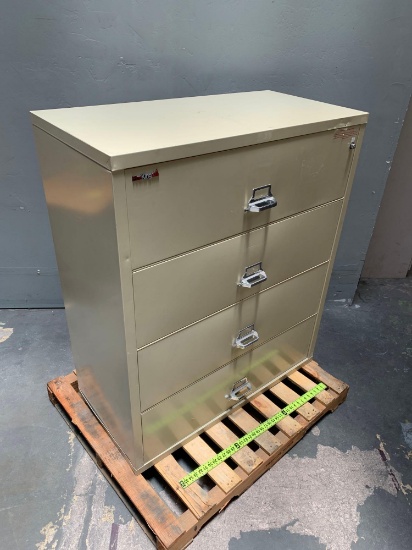 Fire King Fireproof 4 Drawer Filing Cabinet 44.5" x 22" x 52.75" - NO KEY