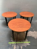 3pcs - Muzo Kite Mobile Flip-Top Folding / Nesting Round Tables 33.5
