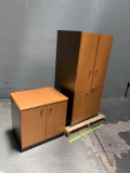 2pcs - Omni Pacific Wooden Office Filing / Storage Cabinets