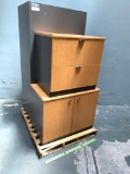 2pcs - Omni Pacific Mini Wooden Office Filing / Storage Cabinets