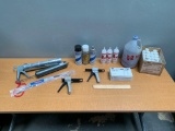 Mixed Construction Supplies / Caulking Gun / Pump / Epoxy Applicators / Powder Chalk / Spray Cleaner