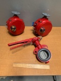 3pcs - Bray Series 70 Electric Valve Actuator & Butterfly Valve