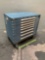 Rolling Stanley Vidmar Locking Industrial Tool Storage Cabinet - 8 Drawers