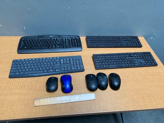 Wireless Logitech & Dell Keyboards & Mice