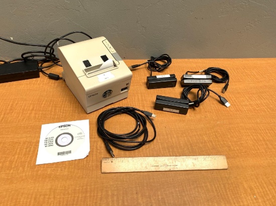 Epson TM-T88V POS Receipt Printer with 3 IDTech Credit Card Readers