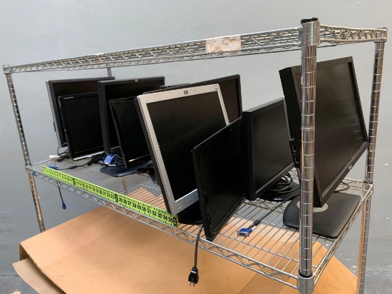 9pcs - Mixed LCD Monitors / HP / Dell / Samsung / Viewsonic / Asus