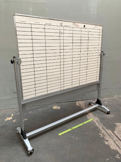 Rolling Double Side Whiteboard 80" x 26" x 79"
