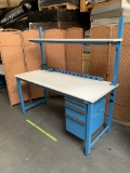 Landsberg Industrial Workbench / Work Station with 1 Shelve / 3 Drawers / Power Strip 72
