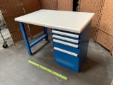 Rousseau Industrial Metal Workbench Tool Box with 4 Drawers 48