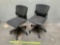 2pcs - Rolling Plastic Office Chairs with NO Armrest
