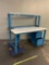BenchDepot Industrial Metal Workbench with 3 Drawer Cabinet 60
