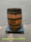 Wine/ whiskey barrel round table/belly barMissing its top...