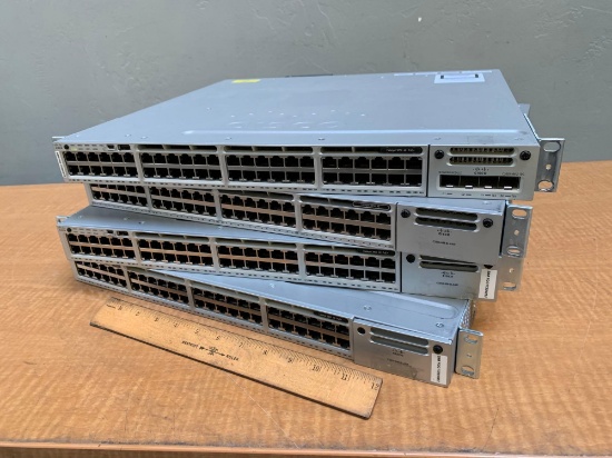 4pcs - Cisco Catalyst 3850 Series 48 Ports Network Switches
