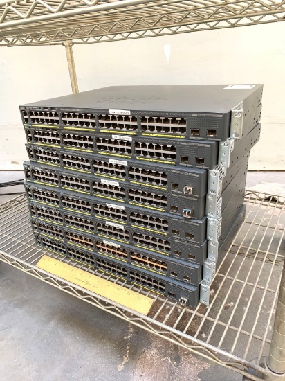 8pcs - Cisco Catalyst 2960-X Series 48 Ports Network Switches