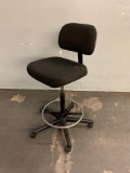 ULine H-1376BL Adjustable Bench Height Rolling Fabric Work Stool