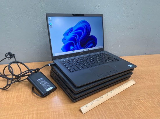 4pcs - Dell Latitude 7400 14" Laptop Intel i7-8665U 1.9GHz 8GB DDR4 256GB SSD Wifi Bt HDMI Win 11