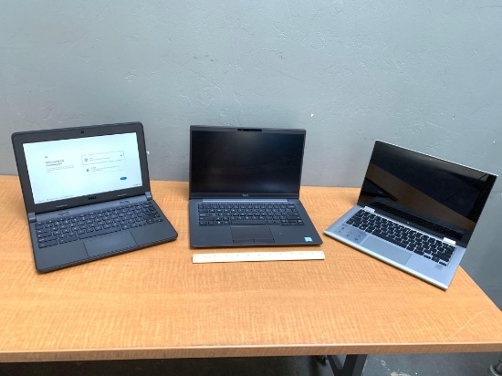 3pcs - Dell Chromebook 11 / Dell Inspiron 11 / Dell Latitude 7400 Laptops