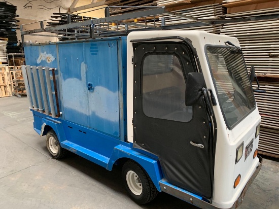 2010 Taylor Dunn BO-T48-48AC Utility Enclosed Golf Cart - 48V Good Batteries - Long Chassis 730hrs