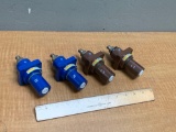 4pcs - PowerLock 400A / 1000V ITT Cannon / Veam Push Connectors / Blue / Brown