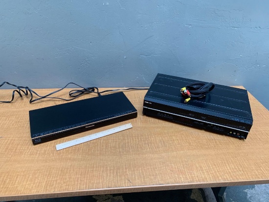 2pcs - Panasonic Blu-Ray Disc Player & Toshiba Combo VHS/DVD