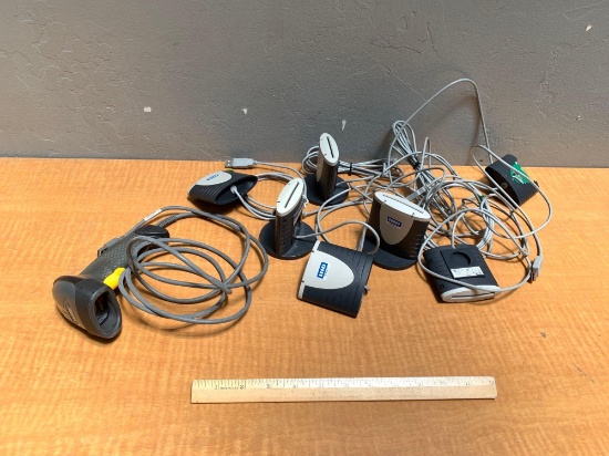 8pcs - HID Omnikey 3121 USB Smart Card Readers & Symbol Barcode Scanner