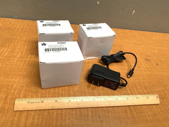 4pcs - Adafruit 5.25VDC / 2.4A Micro USB Power Supply for Raspberry Pi's