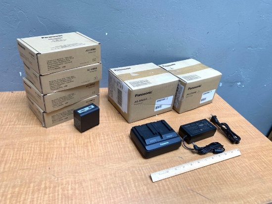 8pcs - Panasonic AG-VBR89 Battery Packs & AG-BRD50 Battery Chargers