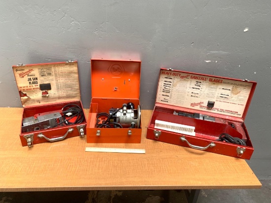 3pcs - Power Tools / Milwaukee / Jig Saw / Sawzall / Wood Router