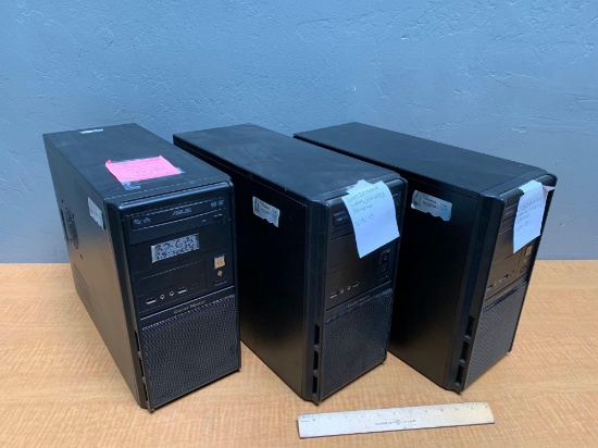 3pcs - Mini Tower PC's Cool Master Case / i5-4440 3.10GHz 32GB 1TB / i5-3470 3.2GHz 8GB 500GB Win 10