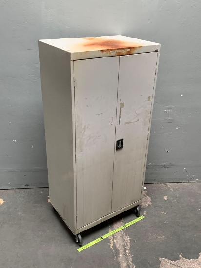 Rolling Sandusky Steel Storage Cabinet 36" x 24" x 78"