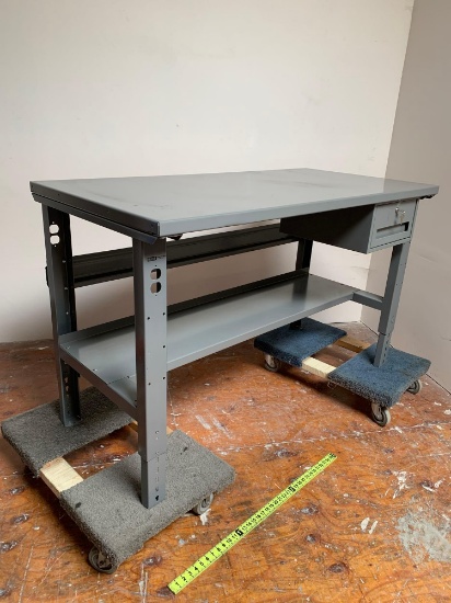 Uline Industrial STEEL TOP Workbench / Packing Table with 1 Drawer 60" x 30" x 37" - KEY NEW