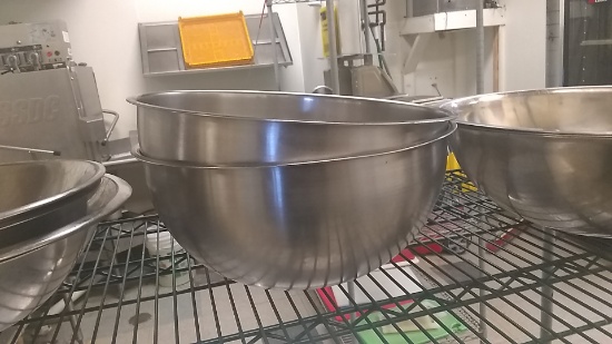 15" stainless steel mixing bowls