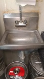 Wall mounted stainless steel hand sink