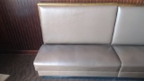 4' Section wall bench with cushion vinyl back rest and seat