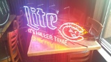 Chicago Bears miller time neon sign