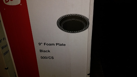 9" Black Foam Plates