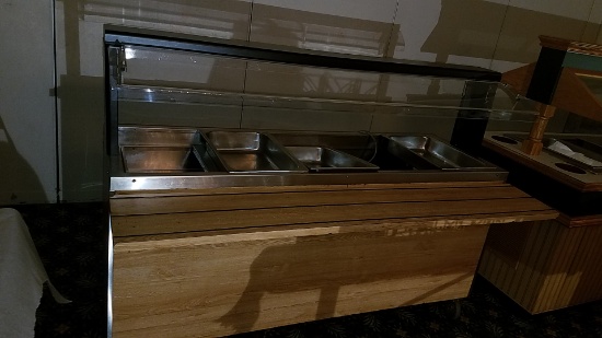 Heritage Duke Refrigerated buffet table with 2 10" Splashguard 74x25