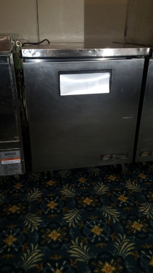 True refrigerated undercounter single door freezer Model# TUC-27F