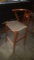 Wooden bar chair with wicker style seat